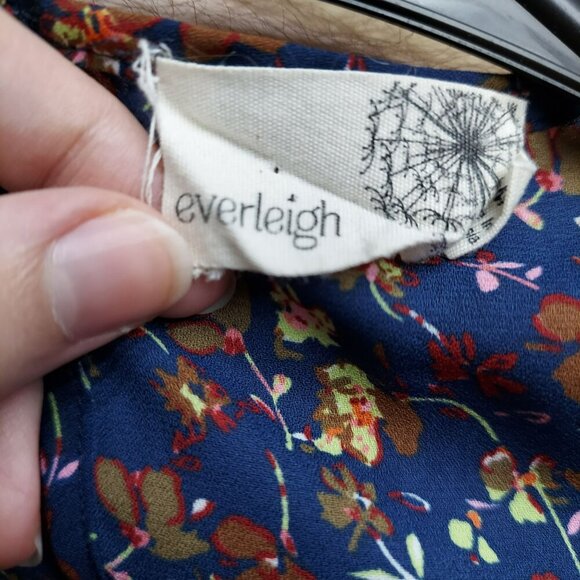 Everleigh Womens Floral Sleeveless Blouse Top M Multicolor - Picture 2 of 4